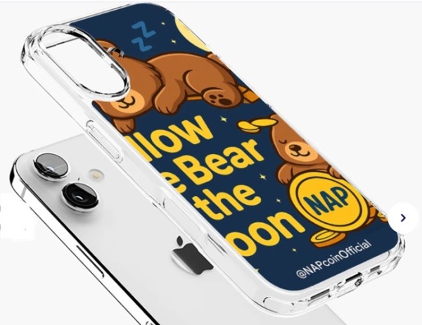 Follow the Bear to the Moon iPhone Case